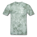 Link In Bio T-Shirt - military green tie dye
