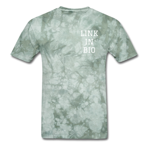 Link In Bio T-Shirt - military green tie dye