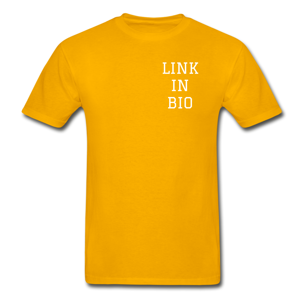 Link In Bio (alt) T-Shirt - gold