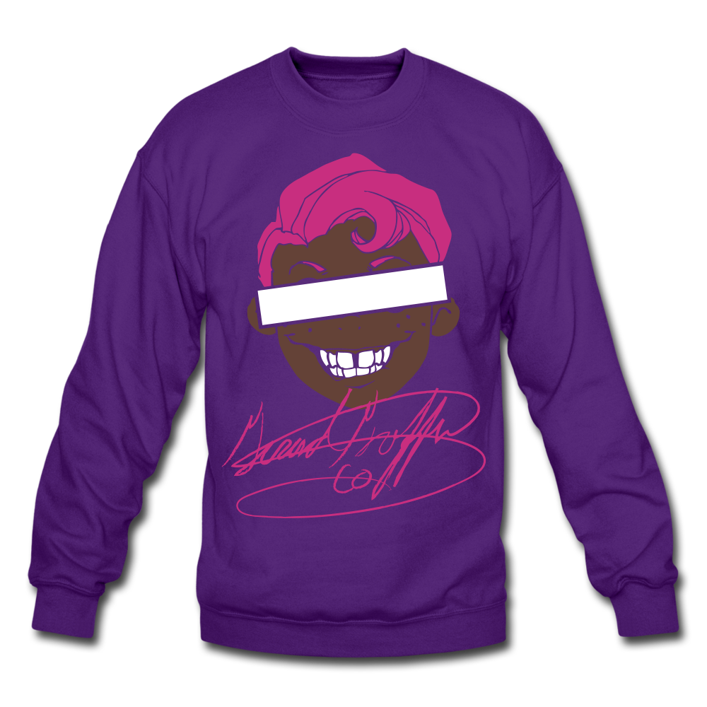 Percy Velvet Crewneck Sweatshirt - purple