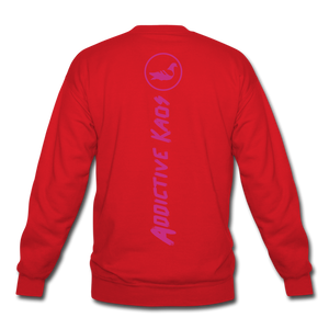 Percy Velvet Crewneck Sweatshirt - red