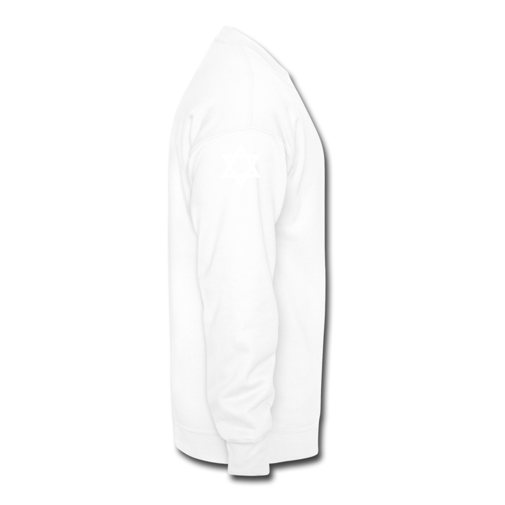 ISUPK Velvet Varsity Crewneck Sweatshirt - white