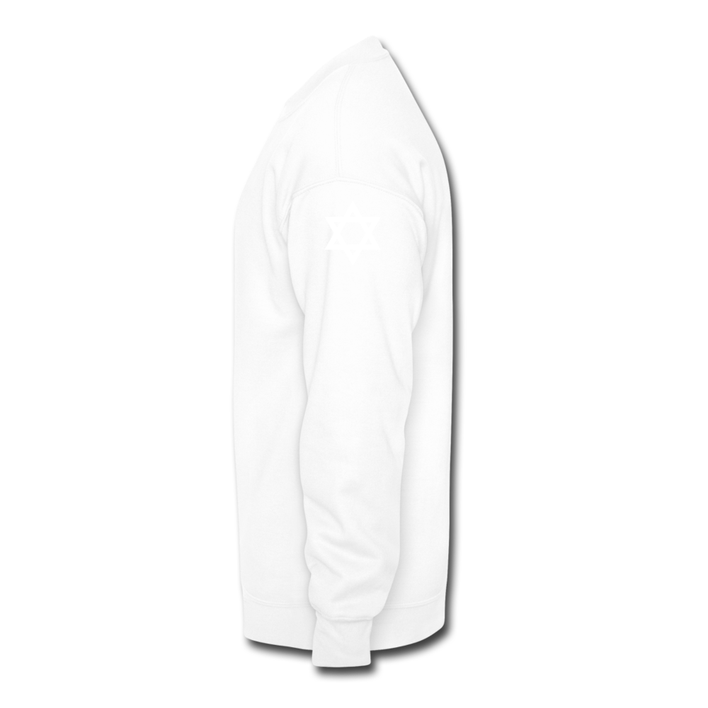 ISUPK Velvet Varsity Crewneck Sweatshirt - white