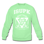 ISUPK Velvet Varsity Crewneck Sweatshirt - lime