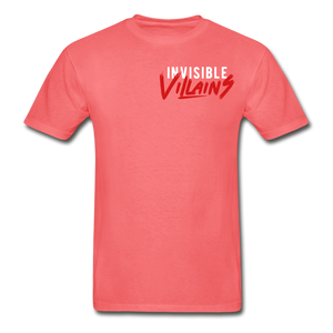 Invisible Villains T-Shirt - coral