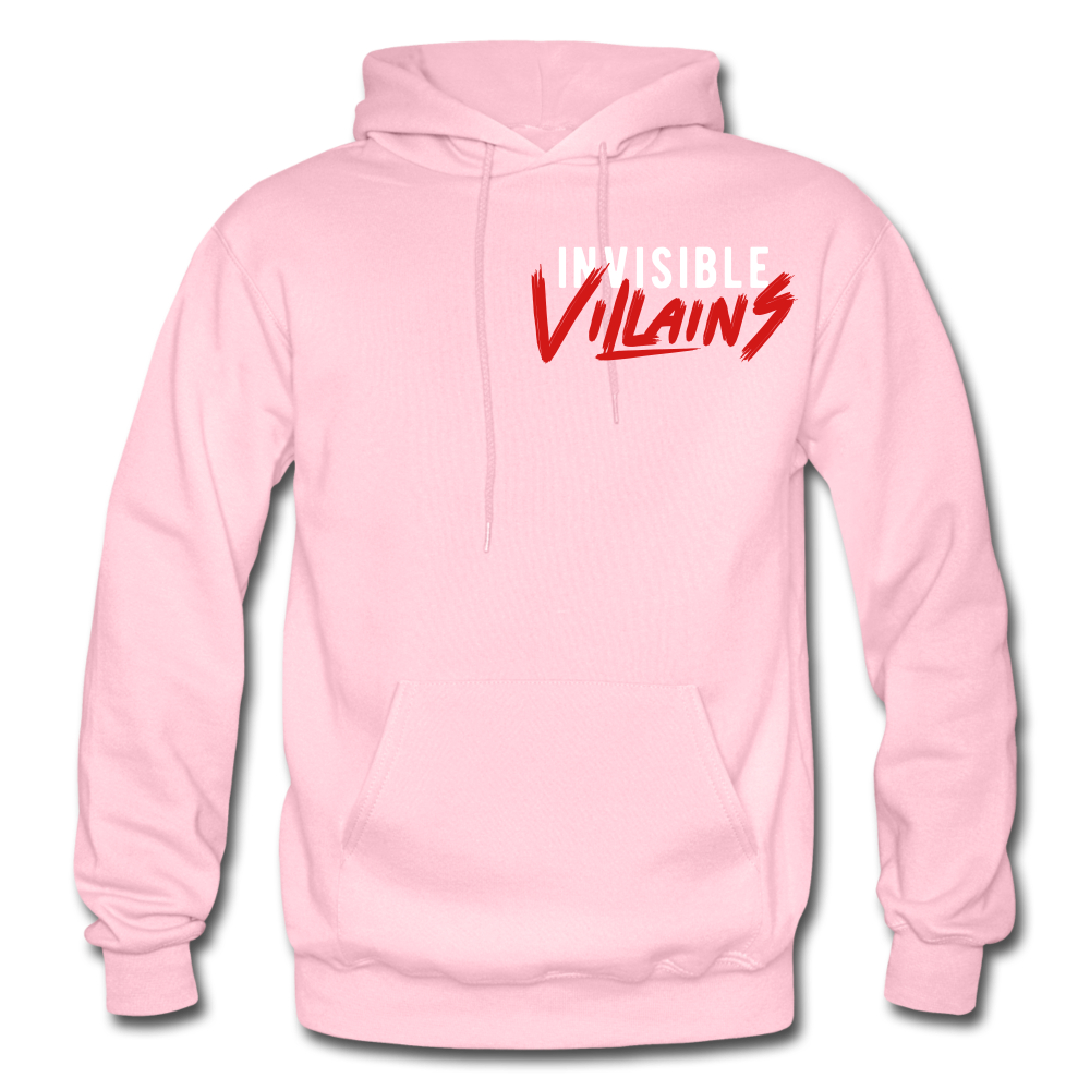 Invisible Villains Adult Hoodie - light pink