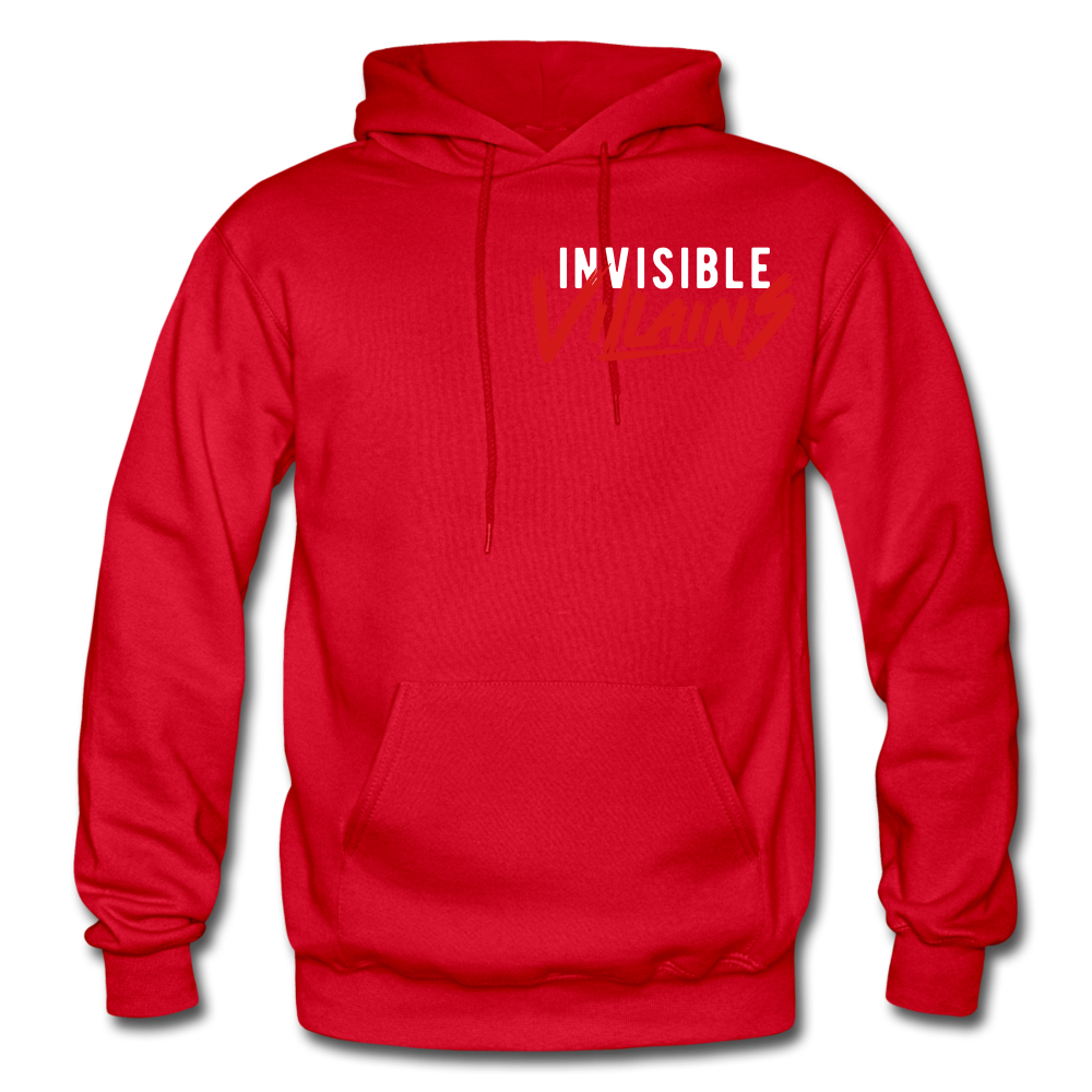 Invisible Villains Adult Hoodie - red