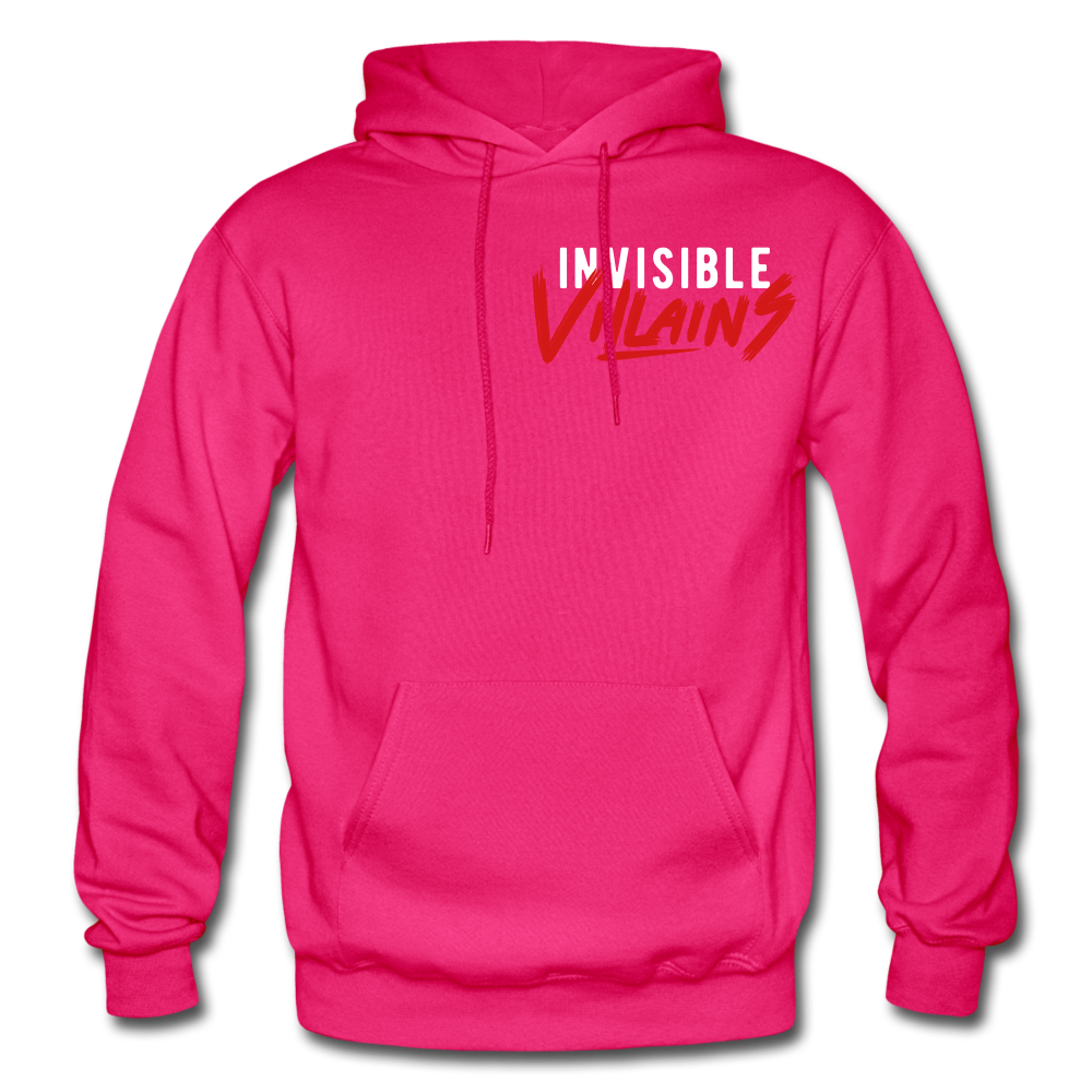 Invisible Villains Adult Hoodie - fuchsia
