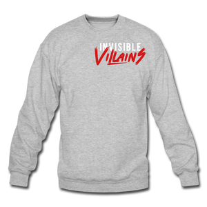 Invisible Villains Crewneck Sweatshirt - heather gray