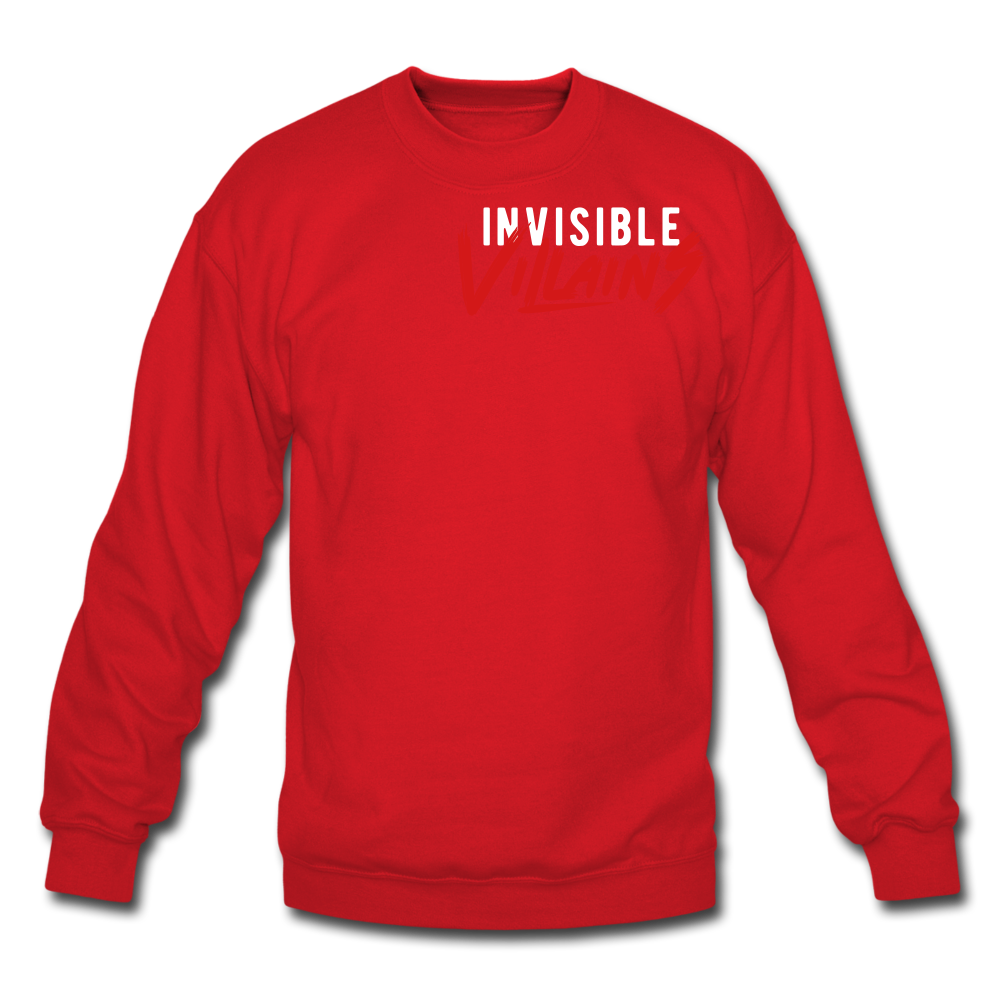Invisible Villains Crewneck Sweatshirt - red
