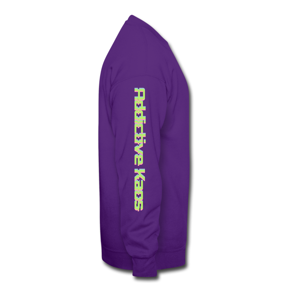 Rabid Rabit (Neon) Crewneck Sweatshirt - purple