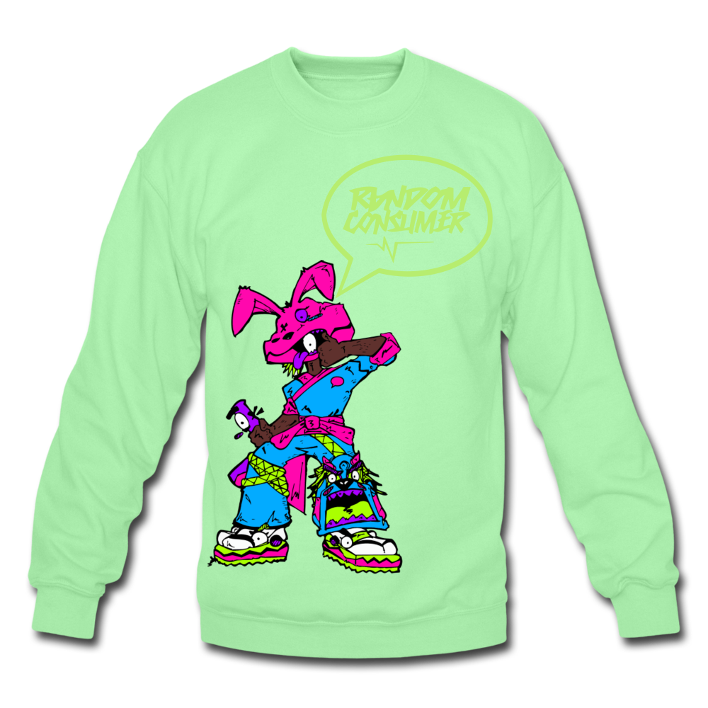 Rabid Rabit (Neon) Crewneck Sweatshirt - lime