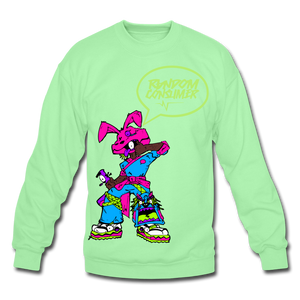 Rabid Rabit (Neon) Crewneck Sweatshirt - lime