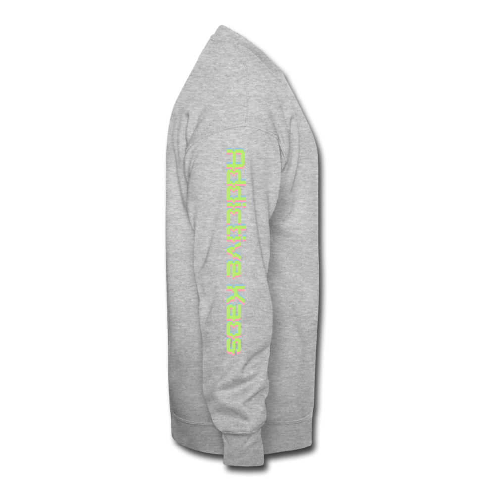 Rabid Rabit (Neon) Crewneck Sweatshirt - heather gray
