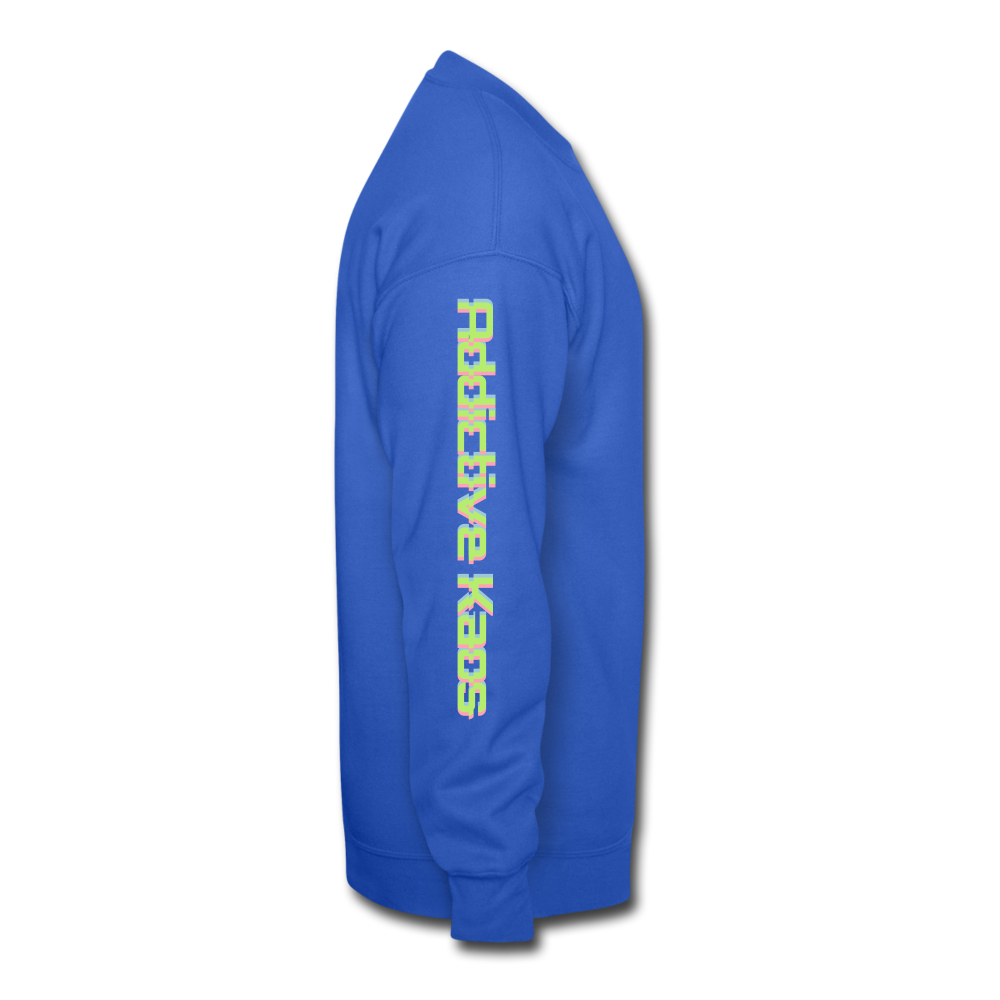 Rabid Rabit (Neon) Crewneck Sweatshirt - royal blue