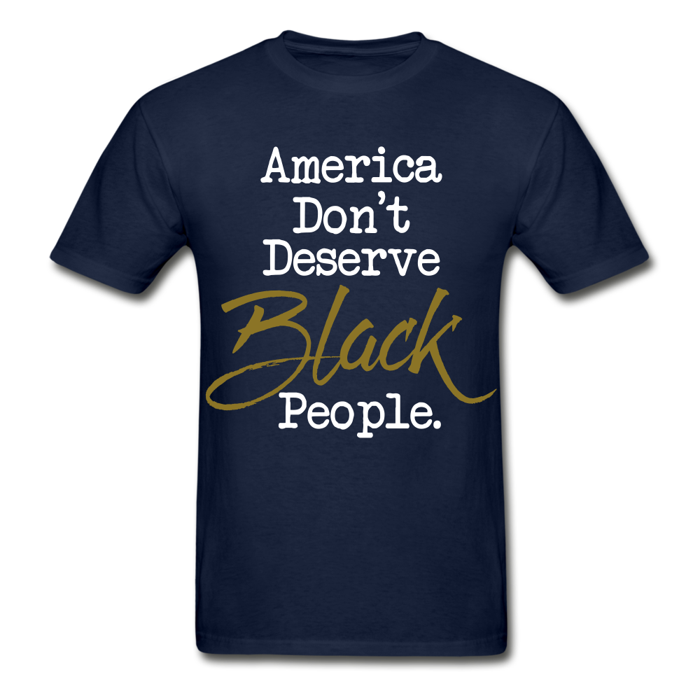 America Don't Cotton Adult T-Shirt - navy