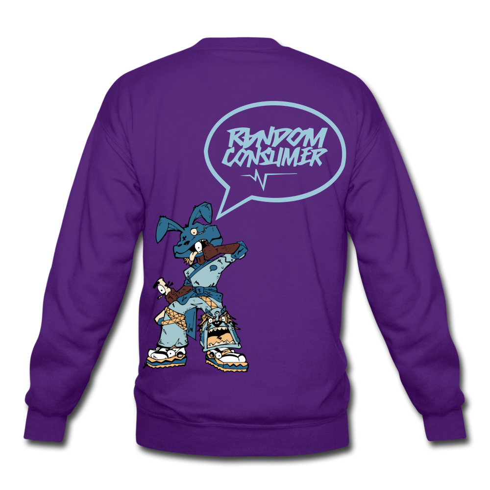 Rabid Rabit Crewneck Sweatshirt - purple