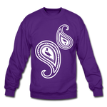 Paisley Crewneck Sweatshirt - purple