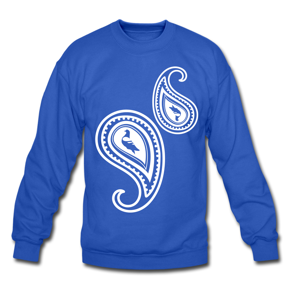 Paisley Crewneck Sweatshirt - royal blue