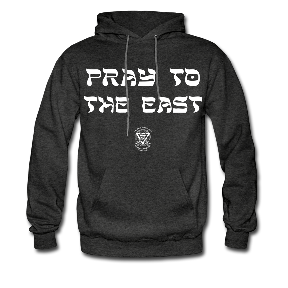 Pray to the east Hoodie - charcoal grey