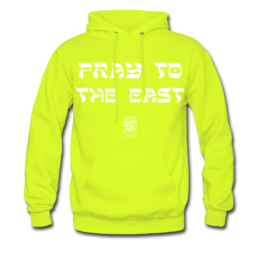 Pray to the east Hoodie - safety green