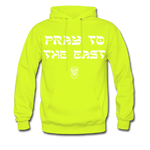 Pray to the east Hoodie - safety green