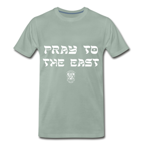 Pray to the East Premium T-Shirt - steel green