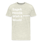 Sage and Hood Premium T-Shirt - heather oatmeal