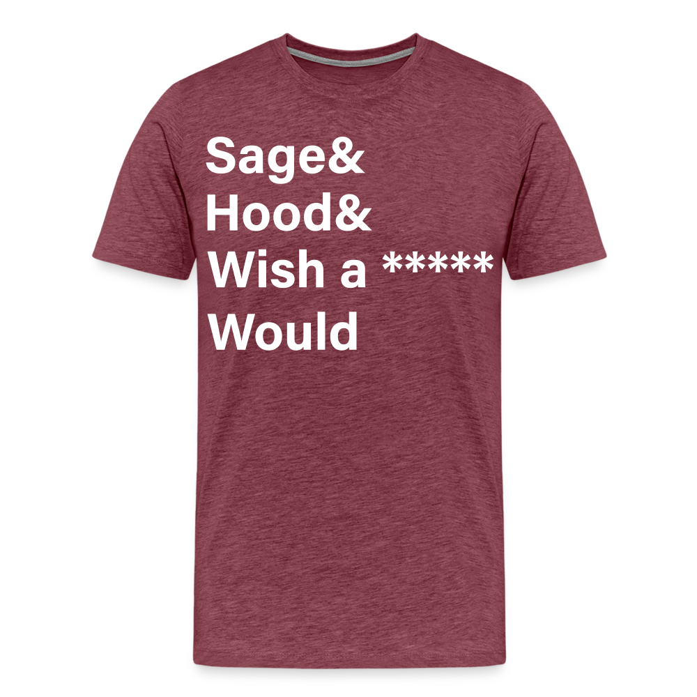 Sage and Hood Premium T-Shirt - heather burgundy