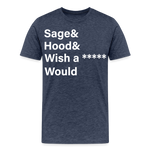 Sage and Hood Premium T-Shirt - heather blue