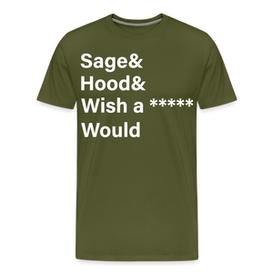 Sage and Hood Premium T-Shirt - olive green