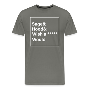Sage and Hood 2 Premium T-Shirt - asphalt gray