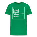 Sage and Hood 2 Premium T-Shirt - kelly green