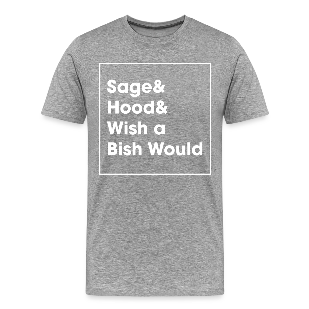sage and Hood 3 Premium T-Shirt - heather gray