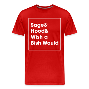 sage and Hood 3 Premium T-Shirt - red