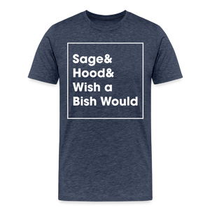 sage and Hood 3 Premium T-Shirt - heather blue