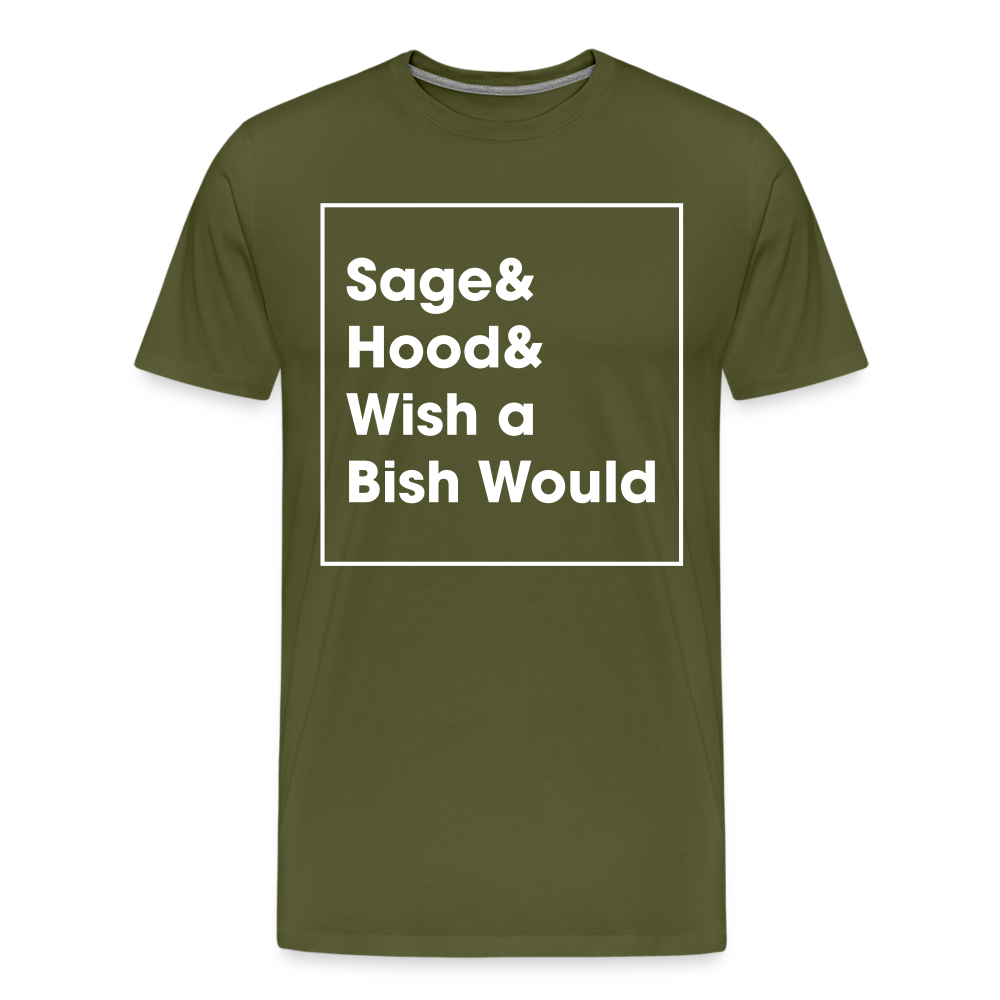 sage and Hood 3 Premium T-Shirt - olive green