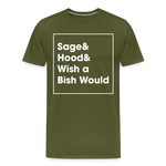 sage and Hood 3 Premium T-Shirt - olive green