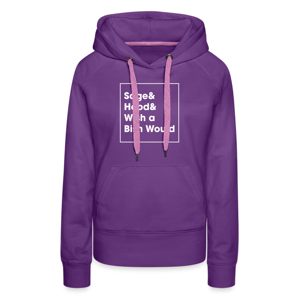 Sage And Hood Women’s Premium Hoodie - purple
