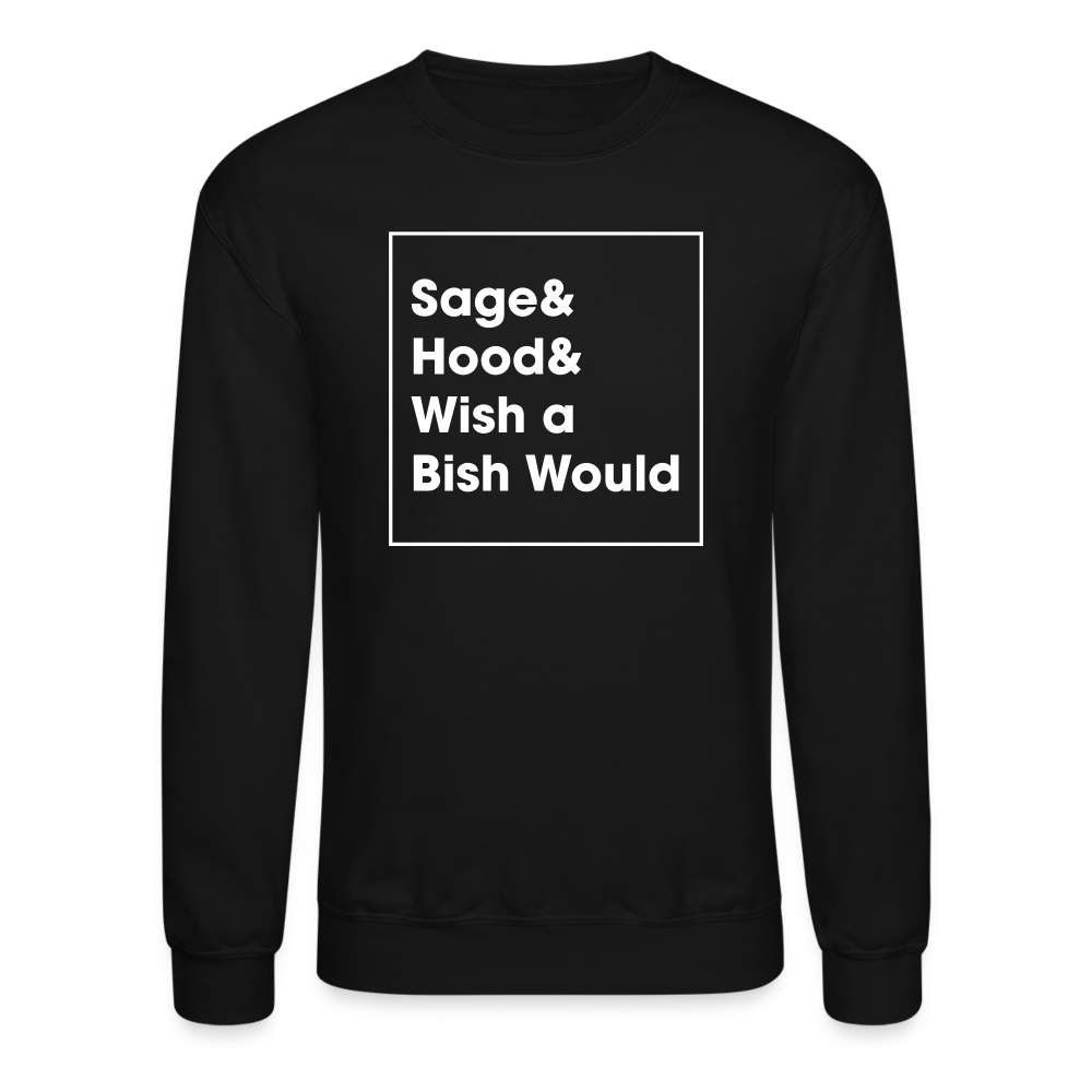 Sage And Hood Crewneck Sweatshirt - black