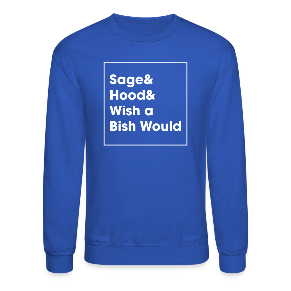 Sage And Hood Crewneck Sweatshirt - royal blue