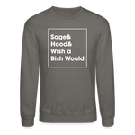 Sage And Hood Crewneck Sweatshirt - asphalt gray