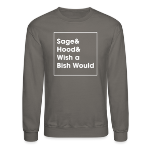 Sage And Hood Crewneck Sweatshirt - asphalt gray