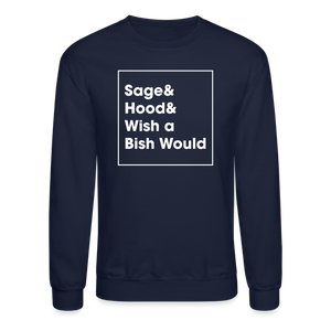 Sage And Hood Crewneck Sweatshirt - navy