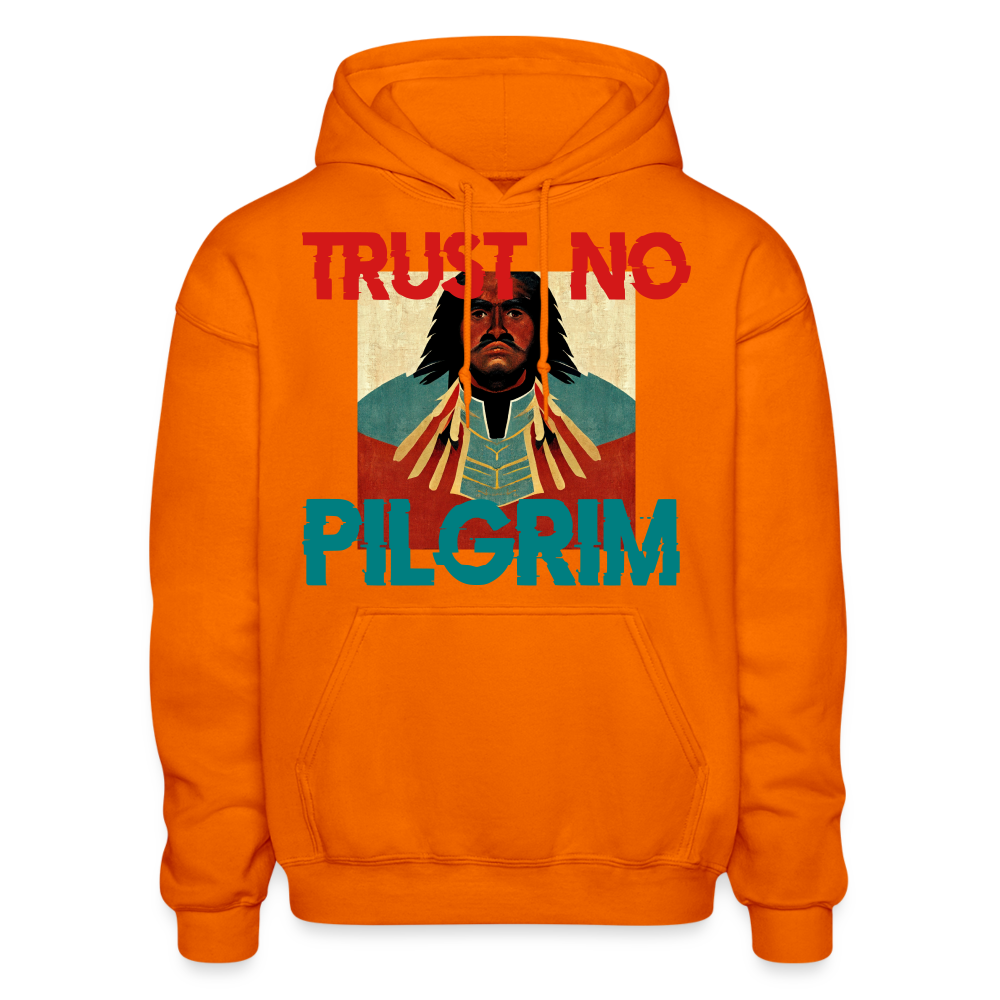 Trust No Pilgrim Heavy Blend Adult Hoodie - orange