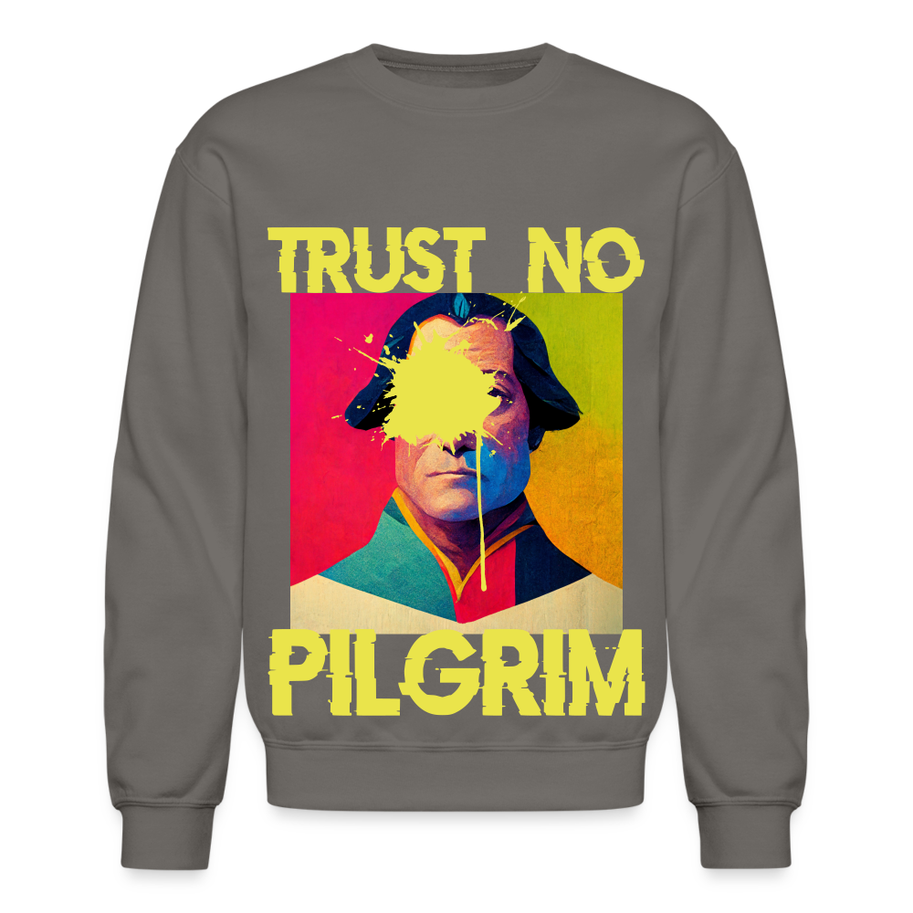 Trust No Pilgrim (Alt) Crewneck Sweatshirt - asphalt gray