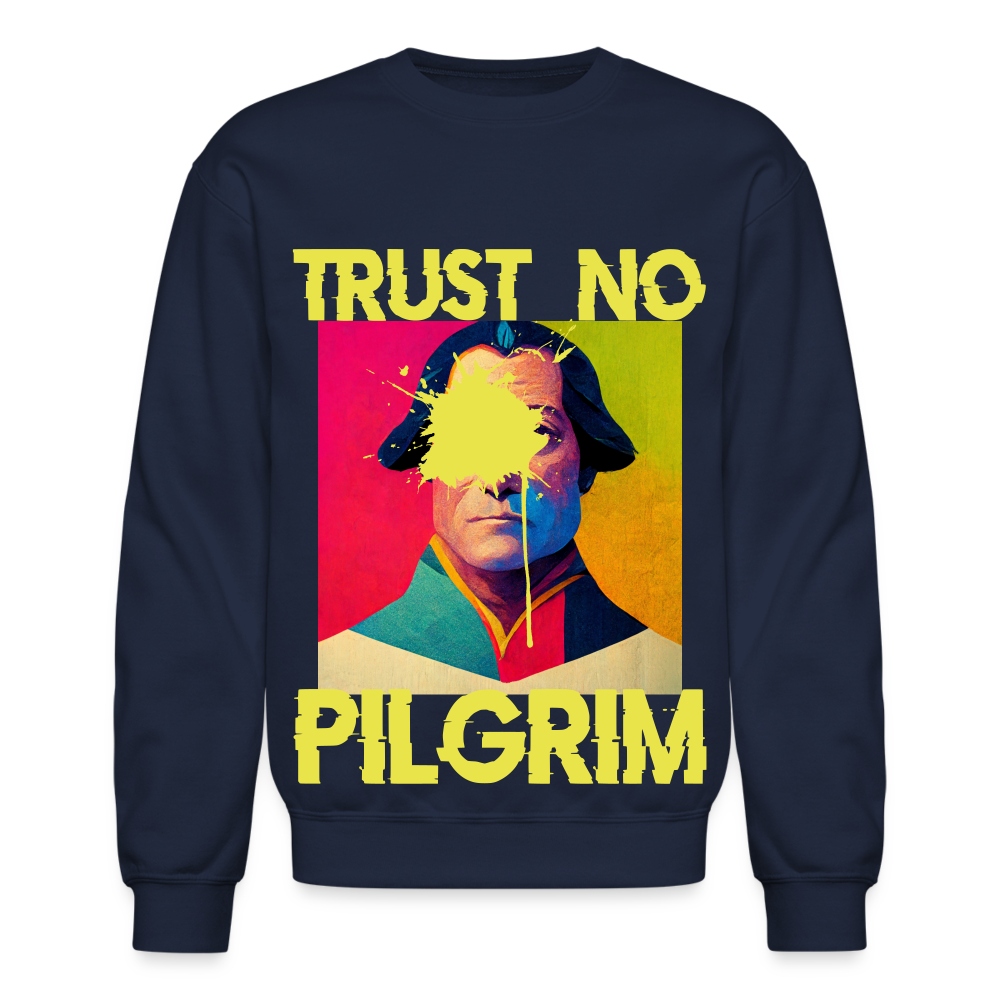 Trust No Pilgrim (Alt) Crewneck Sweatshirt - navy