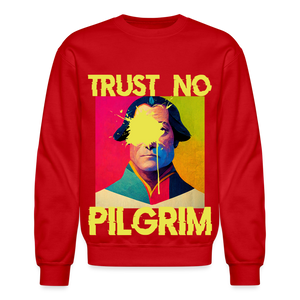 Trust No Pilgrim (Alt) Crewneck Sweatshirt - red