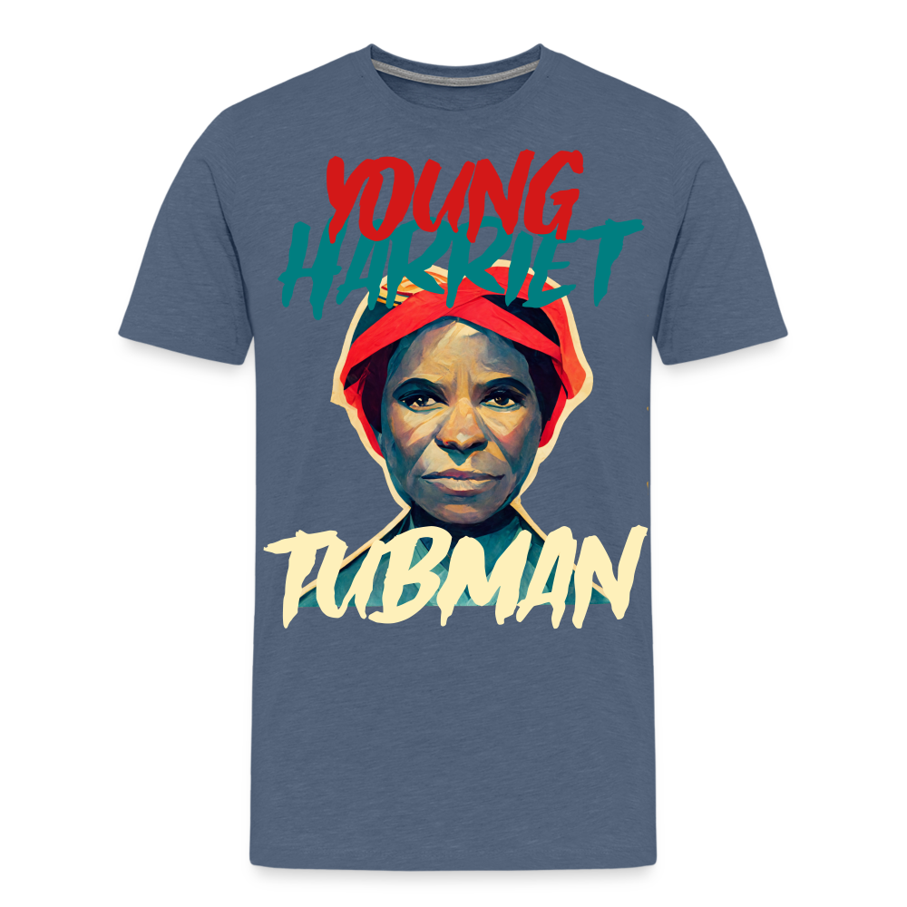 Young Harriet Tubman Premium T-Shirt - heather blue