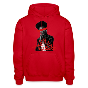 Black Viv Heavy Blend Adult Hoodie - red